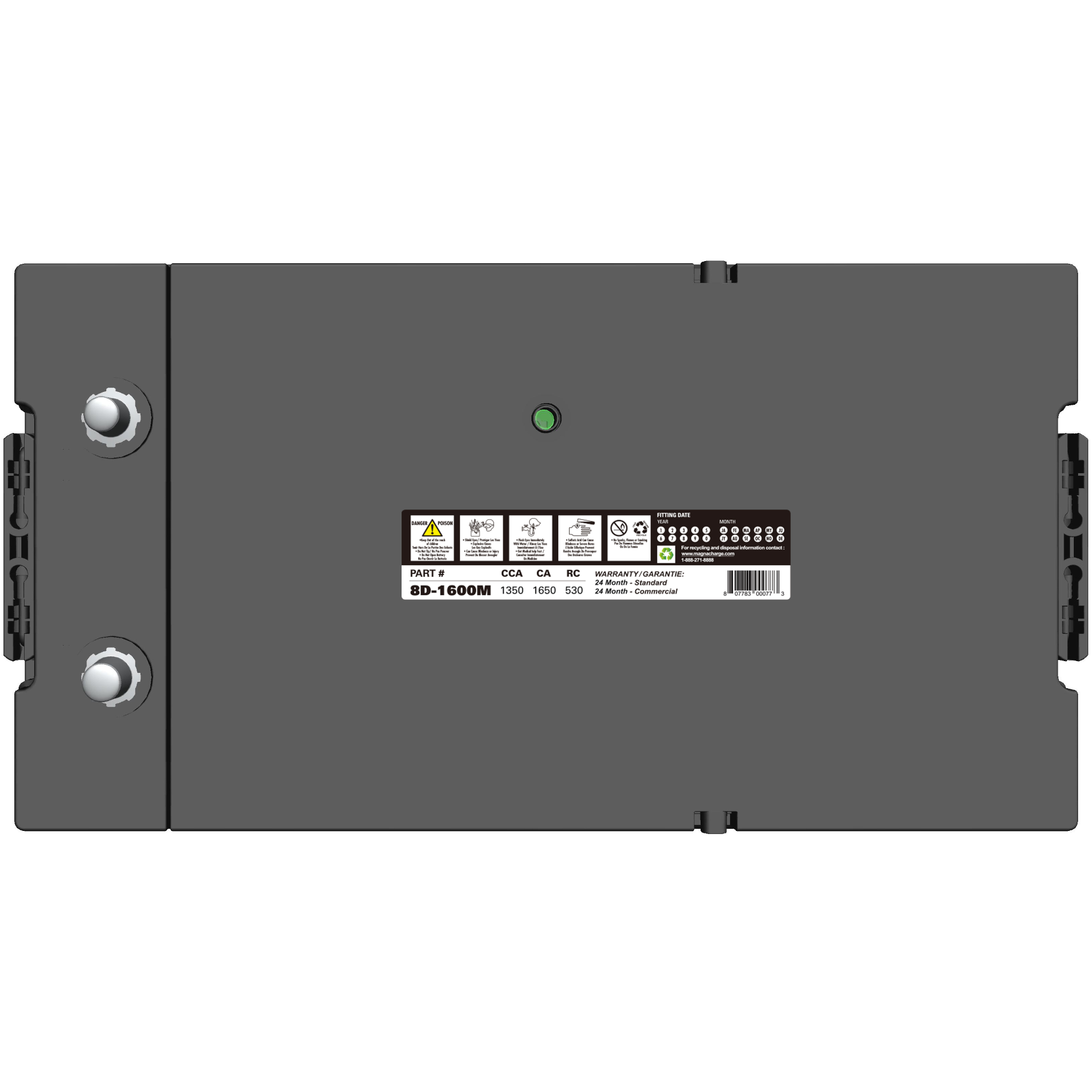 Magnacharge 8D-1600M Group 8D Tuck Battery